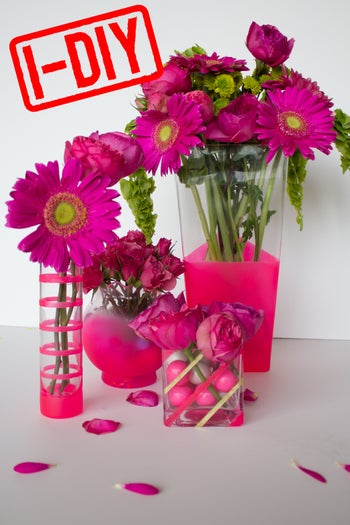 neon vase diy