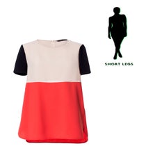 Short Legs — If you're hoping to fake legs for days, the trick is to pick up the hem. A short shift dress that doesn't cling to your frame will help hide the line of your hips — and therefore, make your gams look miles inches longer. This chic, colorblocked pattern helps trick the eye, as well.
Zara Combination Dress, 79.90, available at Zara. SpringDresses__0002_Short legs