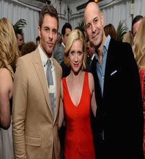 Brittany Snow gets sandwiched between the handsome James Marsden and Chris Mitchell, GQ's publisher.Photo: Courtesy of GQ Actors-James-Marsden,-Brittany-Snow-and-publisher-of-GQ-Chris-Mitchell-attend-the-GQ-Men-of-the-Year-Party,-courtesy-of-Grey-Goose