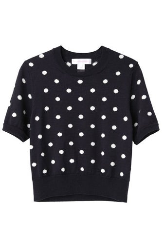 Comme Des Garcons Polka Dot Cropped Knit_$257.60_La Garconne