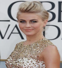 Julianne Hough
We'll confess: On first glance, we weren't entirely sure about Julianne's pompadour-esque 'do. But once we saw the side view (thanks, E!), we were floored. We tend to get the heebie-jeebies from overly saccharine red-carpet getups, so we're grateful to Ms. Hough for mixing it up. Her badass hair and smoky eyes, coupled with her ethereal Monique Lhuillier gown, made for a distinctly Black Swan look. We think she absolutely killed it.
Photo: Rex/Rex USA golden-globes-beauty-julianne-hough