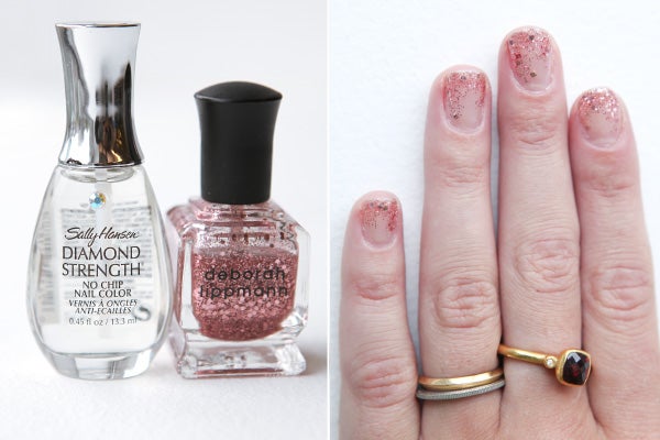 glitter Ombre nail art designs