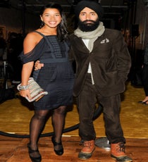 Hannah Bronfman (there she is again!) and Waris Ahluwalia look dapper at Artwalk. Photo: Neil Rasmus/BFAnyc.com aw4