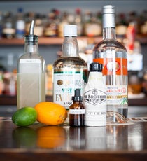 Drink: Not Tonight, Serves 1
You'll Need:
1. 75 oz Hangar Mandarin
.5 oz orgeat
.5 oz Velvet Falernum
.75 oz lime juice
1 dash Old Fashioned Bitters
5 to 10 drops chipotle tincture 002_SpicyCocktails_1st
