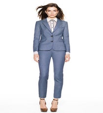Tory Burch Pierre Wool Blazer, $395, available at Tory Burch; Wool Pant, $250, available at Tory Burch. tory-burch-426
