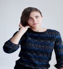 Gather all of your hair to the side of your head opposite of your part.
Theory Tommie C Sweater quick-beauty-10