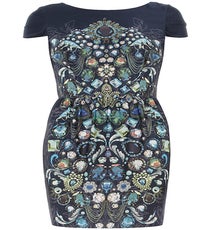 Dorothy Perkins Ink jewel placement dress, $35, available at Dorothy Perkins, up to U.S. size 18. dorothy-perkins