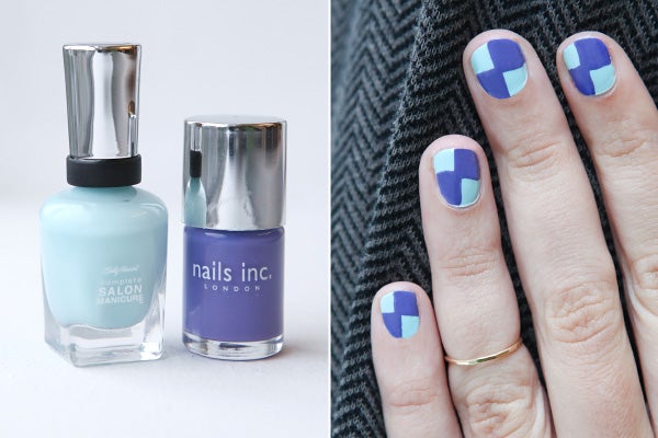 checkers nail art designs