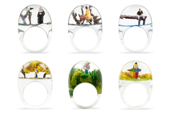 Snow Globes Rings- Shannnam Snow Globe Rings