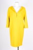 Balenciaga-Edition-Gold-Yellow-34-Sleeve-V-Neck-Dress