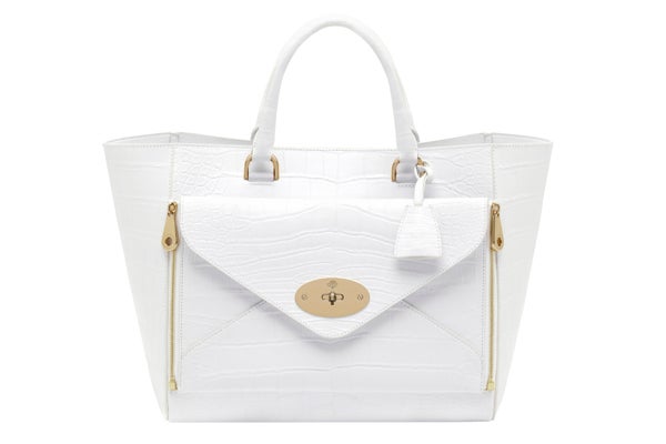 Willow Tote Alligator White