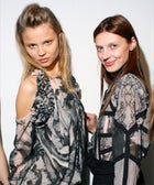 Backstage at Preen: Skirt Shots, Shoe Porn, and Hanne and Magdalena In Spring's New Frocks