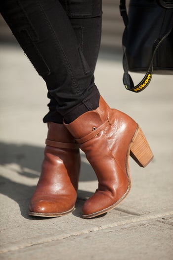 Samantha Aldenton, Intern with WGSN, vintage shoes