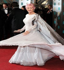 Helen Mirren's pink hair was a sensation on the red carpet — at least for us! — and proved that a jar of Manic Panic isn't just something for tweens to play with. Her Nicholas Oakwell was pretty spectacular as well.
Photo: David Fisher/Rex/Rex USA rexusa_1235223ec_-Helen-Mirren