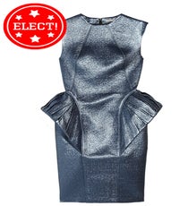 Hakaan Pogo Textured Wool-Blend Peplum Dress, $1,840, available at Net-a-Porter. 03_elect_silhouette