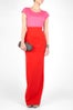 summer red maxi skirt