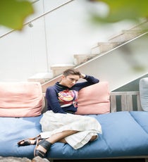 Ladylike and refined, no one will ever guess that you whipped this up while you were running way late to work. Not sure your boss will appreciate it quite as much as we do, though.
Suno Sweater and Skirt
Photographed by Sunny Shokrae; Makeup by Claudia Lake; Hair by Britney Williams for Bumble and bumble; Model Taylor Vasi at S Models, Shot on location at The Standard East Village
quick-beauty-23