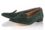 Kosy Dark Green Suede Slipper Loafers