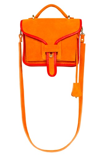 OCLA Orange Suede Red Leather Trim