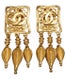Chanel-Goldtone-logo-earrings-$775