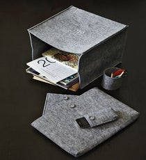 West Elm Felt Desk Storage Accessories, $6-29, available at West Elm. west-elm