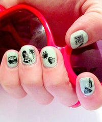 We're Totally Stuck On These Cheeky Nail-Art Decals nail-decal